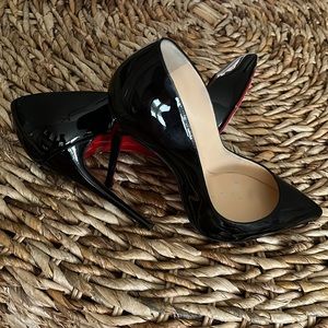 BLACK CHRISTIAN LOUBOUTIN PUMPS 38 1/2 100mm